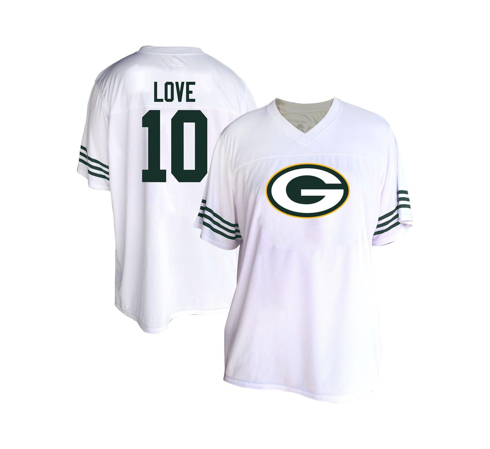 Джерси Fanatics Women's Love White Green Bay Packers Plus Size Fashion