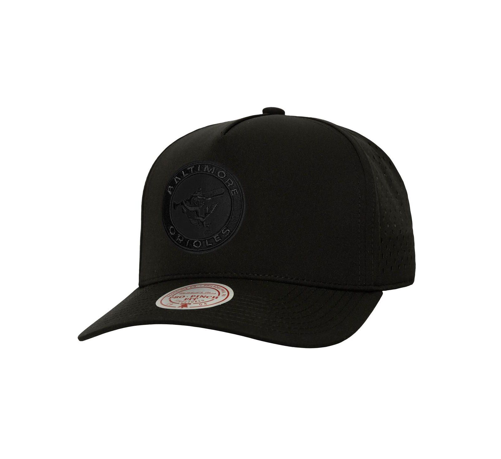 Мужская кепка Mitchell & Ness Black Baltimore Orioles Perfect Icon Pro Pinch Snapback