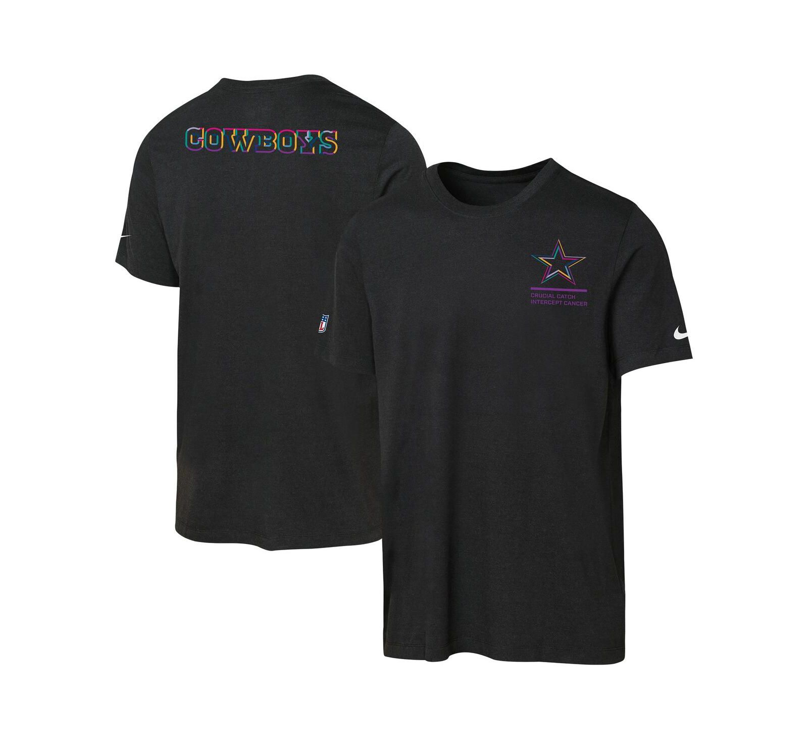Nike Big Boys and Girls Black Dallas Cowboys 2025 NFL Crucial Catch Tri-Blend Dri-FIT T-Shirt