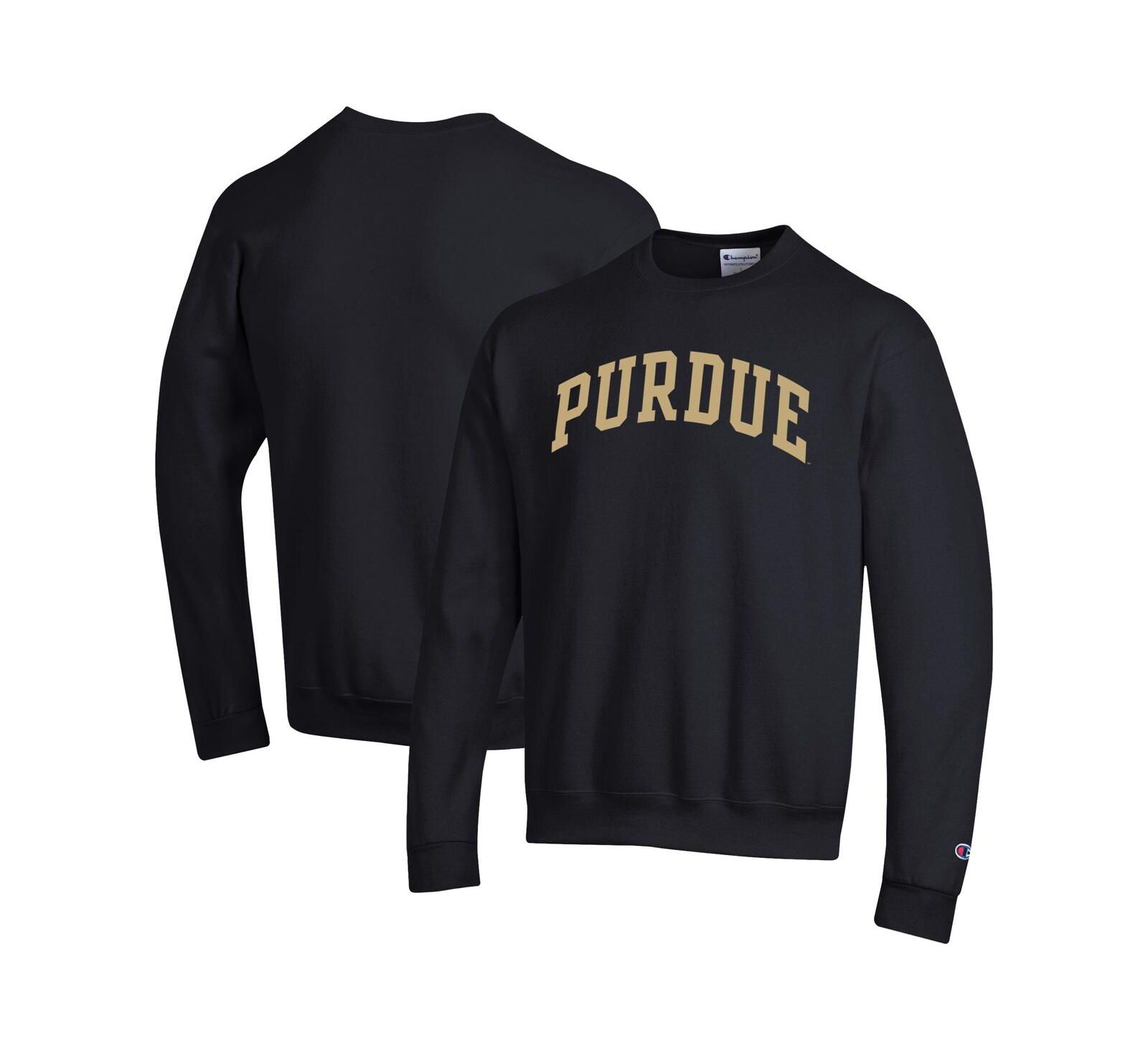 Мужская свитшот Champion Black Purdue Boilermakers Basic Arch Fleece Pullover