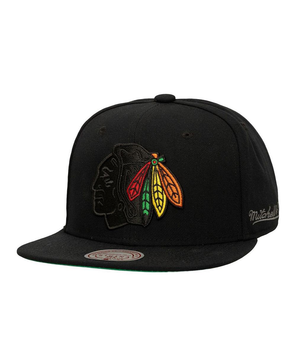 Кепка Mitchell & Ness Men's Black Chicago Blackhawks Core Team Special Snapback