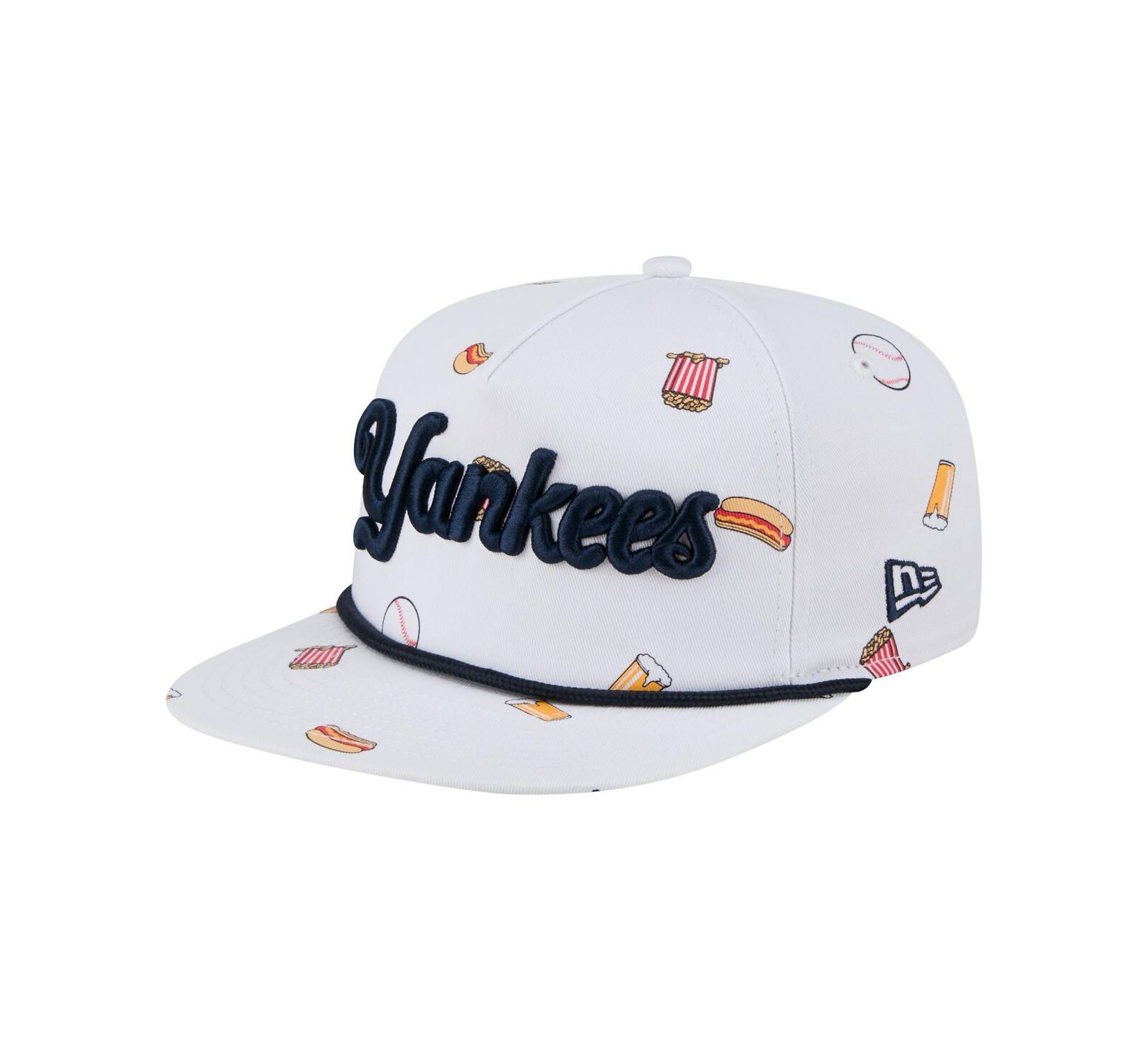 Мужская кепка New Era New York Yankees Team Cheer Rope 19TWENTY регулируемая белая