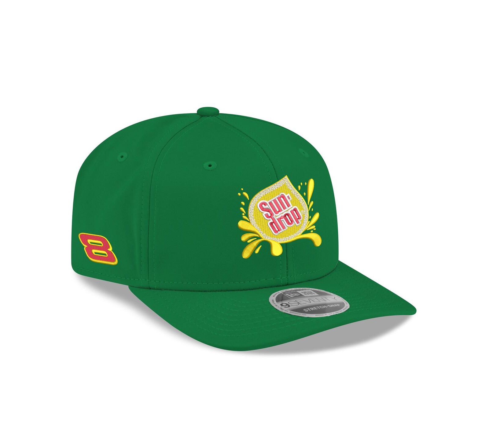 Кепка New Era Men's Dale Earnhardt Jr. Sun Drop 9SEVENTY Stretch-Snap, зеленая