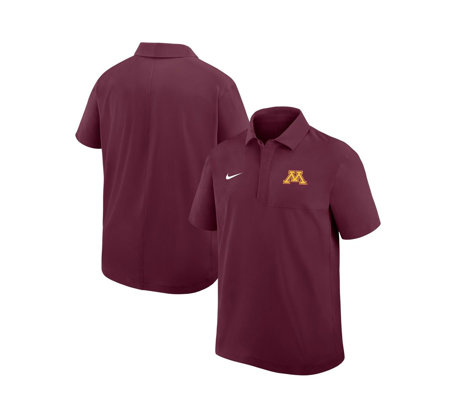 Nike Men's Maroon Minnesota Golden Gophers Woven Polo Shirt