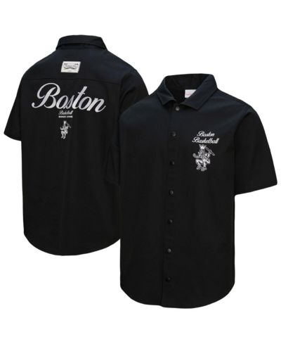 Мужская рубашка Mitchell & Ness Black Boston Celtics Hardwood Classics Camp