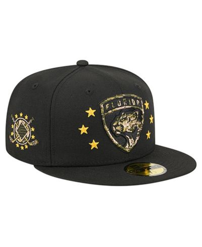 New Era Men's Black Florida Panthers Military Appreciation Digital Camo Stars 59FIFTY Fitted Hat