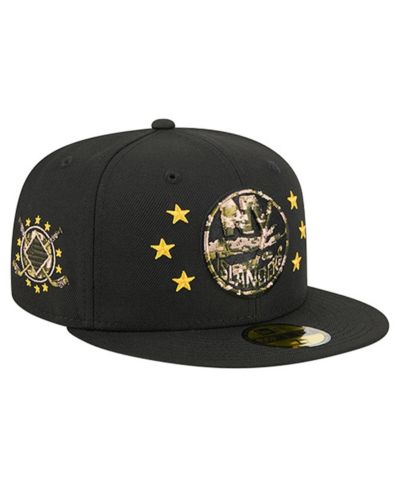 New Era Men's Black New York Islanders Military Appreciation Digital Camo Stars 59FIFTY Fitted Hat
