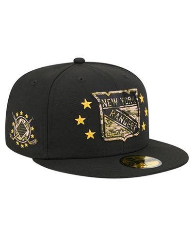 Кепка New Era Men's Black New York Rangers Military Appreciation Digital Camo Stars 59FIFTY Fitted