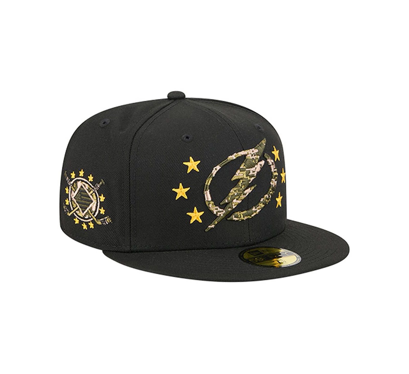 New Era Men's Black Tampa Bay Lightning Military Appreciation Digital Camo Stars 59FIFTY Fitted Hat