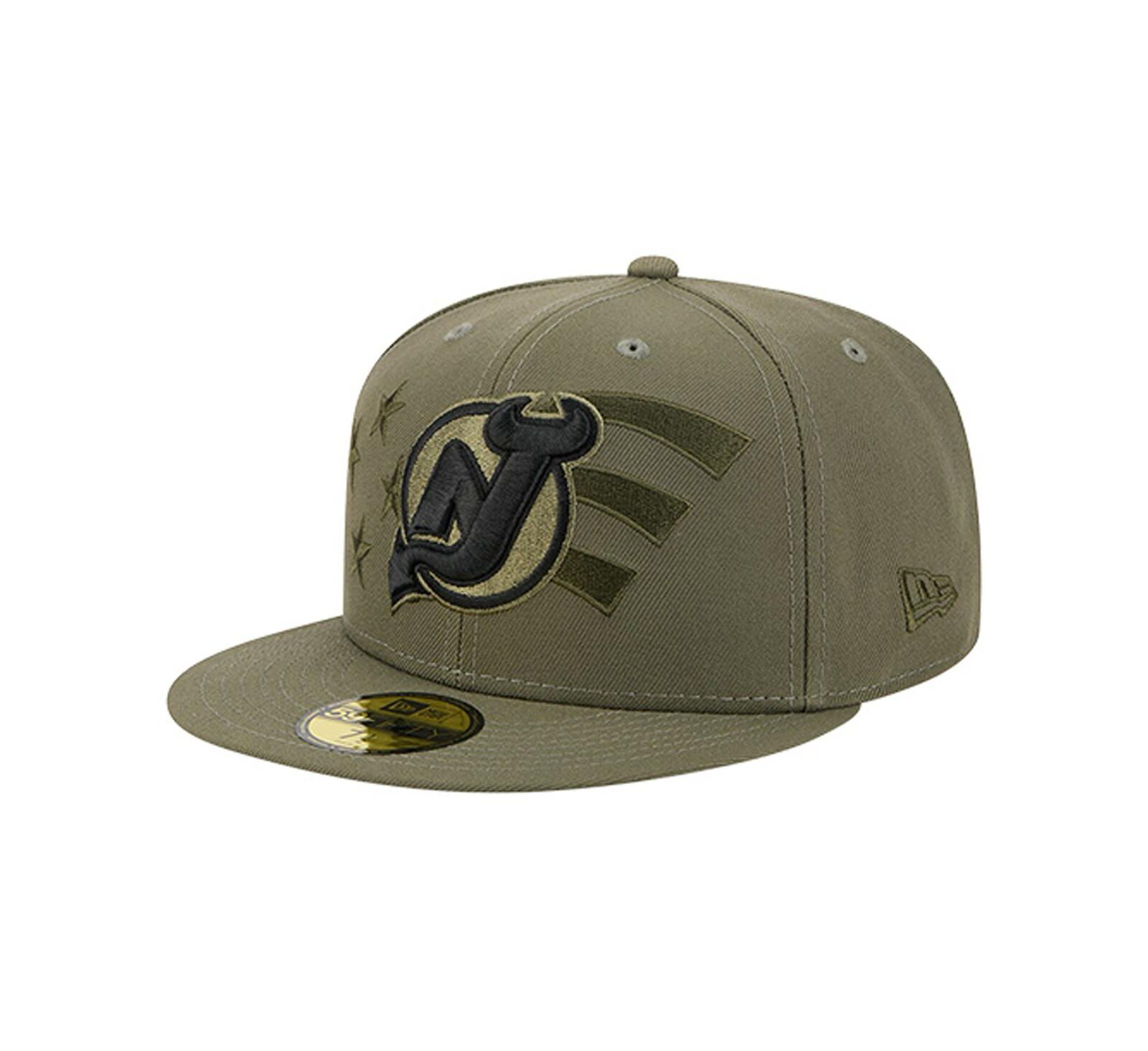 New Era Men's Olive New Jersey Devils Military Appreciation Flag 59FIFTY Fitted Hat