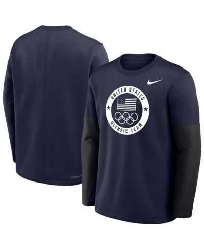 Nike Мужской синий худи с длинными рукавами Therma-FIT