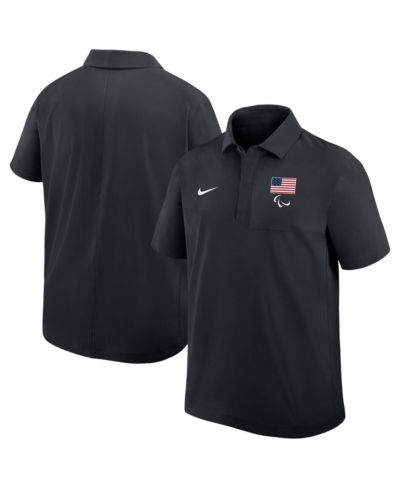 Nike Men's Black U.S. Paralympics Woven Polo Shirt
