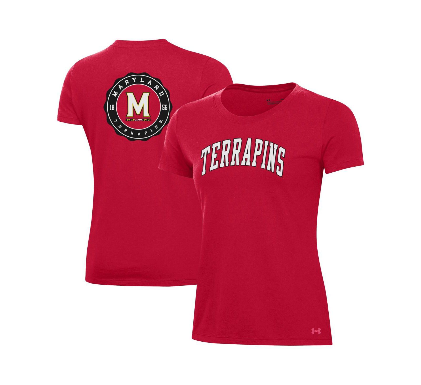 Under Armour Women's Red Maryland Terrapins Essentials 2-Hit Performance T-Shirt