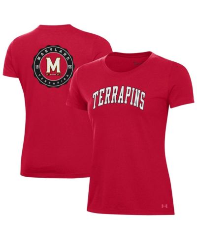 Женская футболка Under Armour Red Maryland Terrapins Essentials 2-Hit Performance