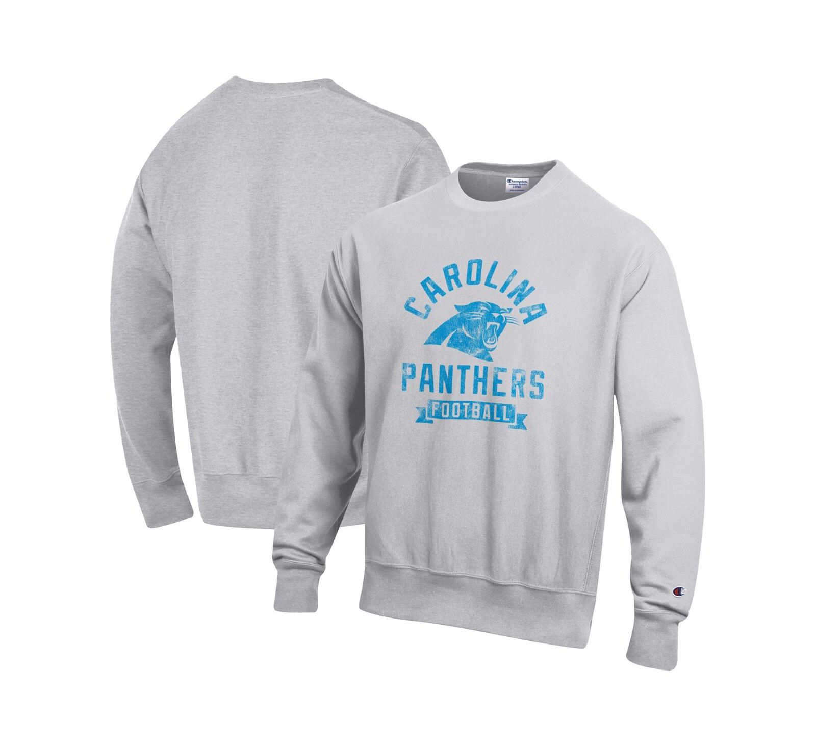Мужской флисовый свитшот Champion Carolina Panthers Reverse Weave Heather Gray