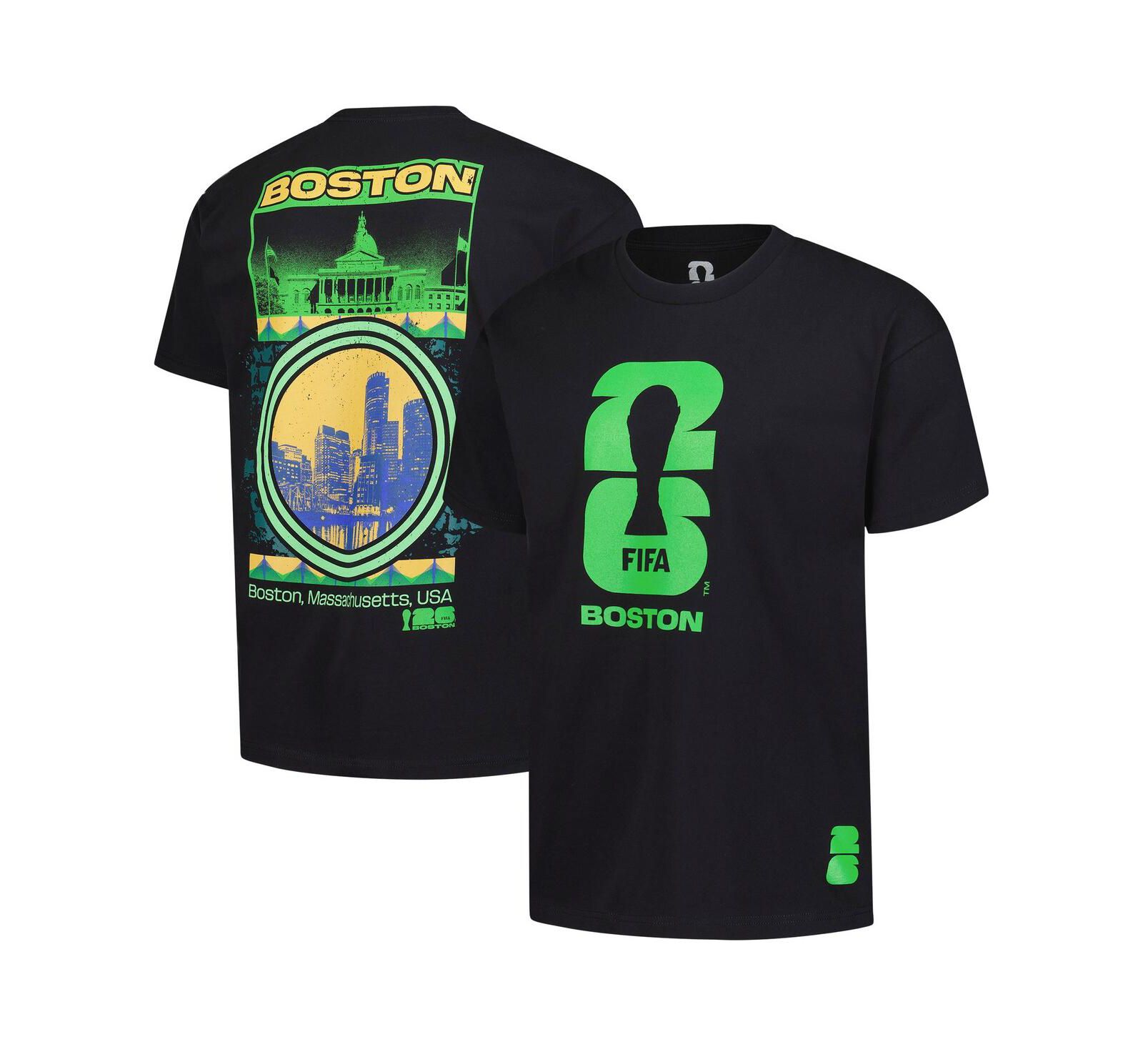 Outerstuff Men's Black 2026 FIFA World Cup Boston Host City Local Oversized T-Shirt