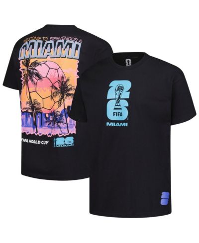 Мужская футболка Outerstuff Black 2026 FIFA World Cup Miami Host City Local Oversized