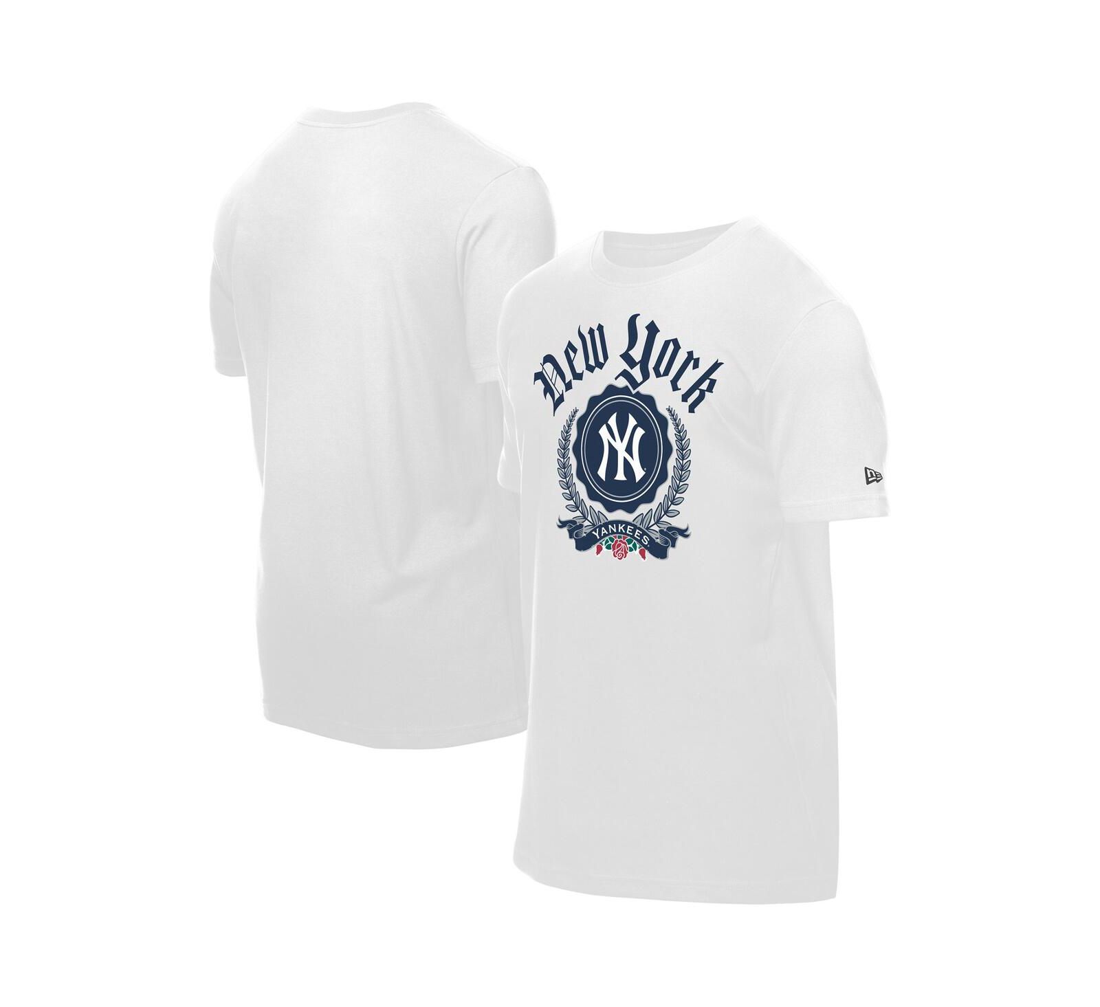 Мужская футболка New Era White New York Yankees Fleur Domestic