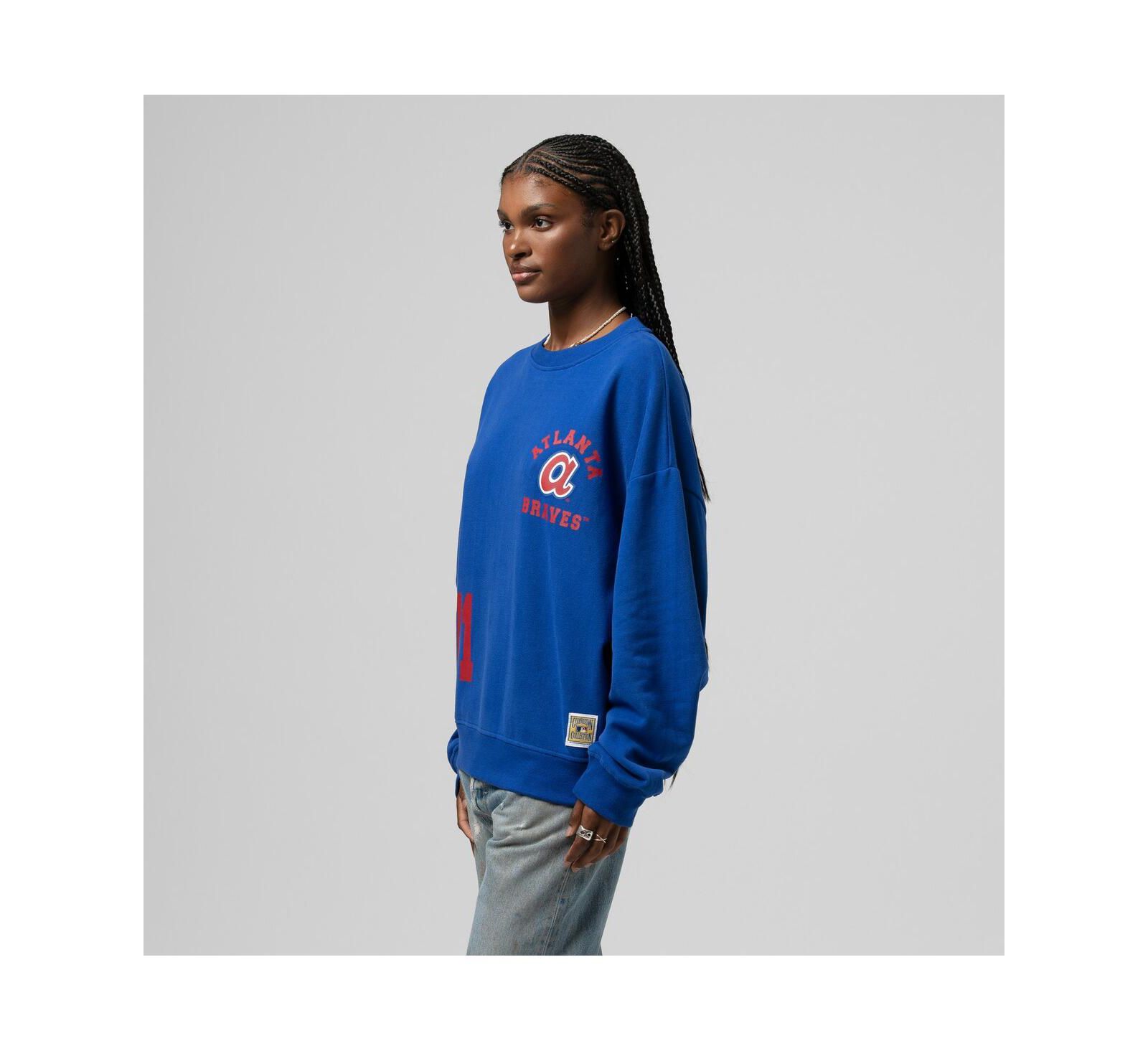 Свитшот Mitchell & Ness Women's Royal Atlanta Braves Cooperstown Collection
