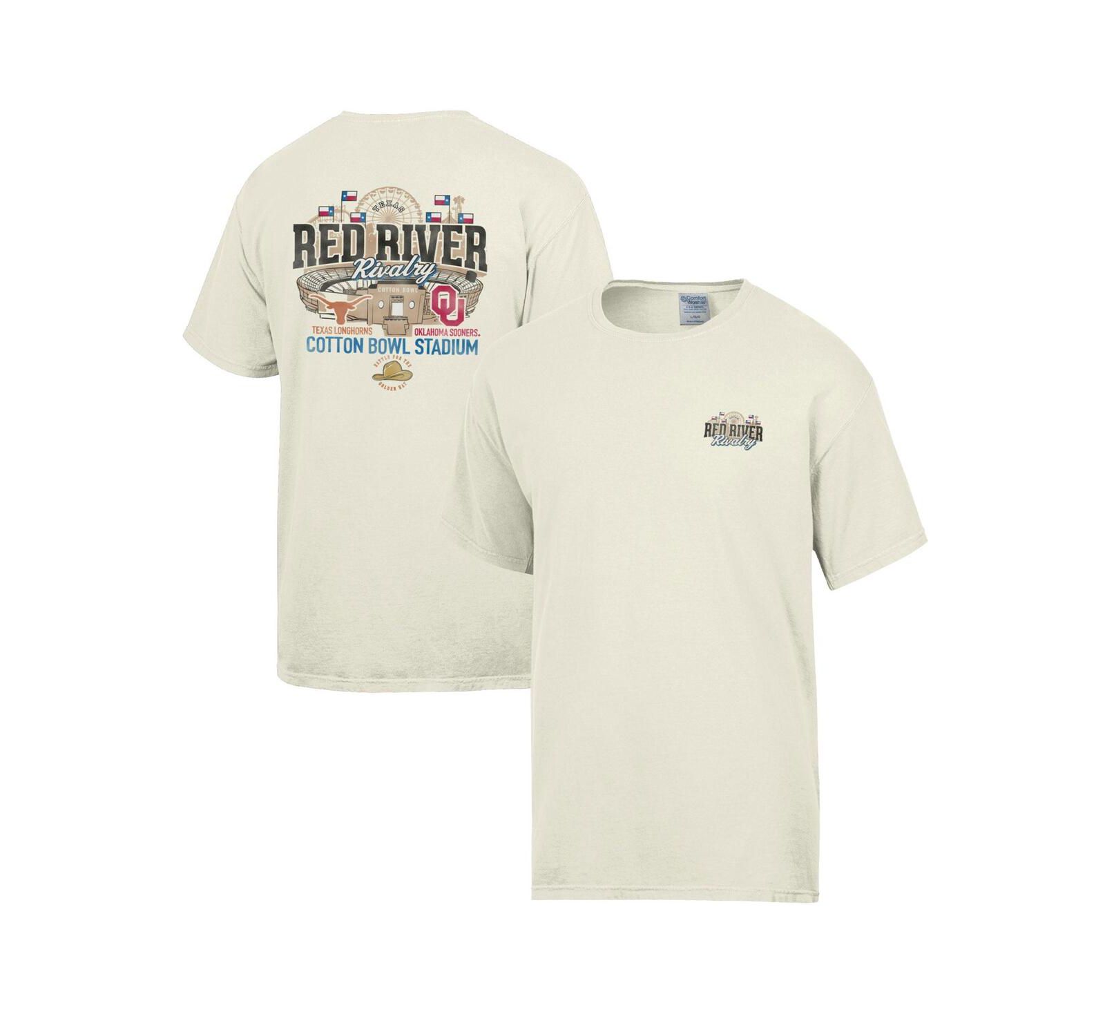 Comfortwash Men's Cream Texas Longhorns vs. Oklahoma Sooners Red River Rivalry Stadium Match Up T-Shirt