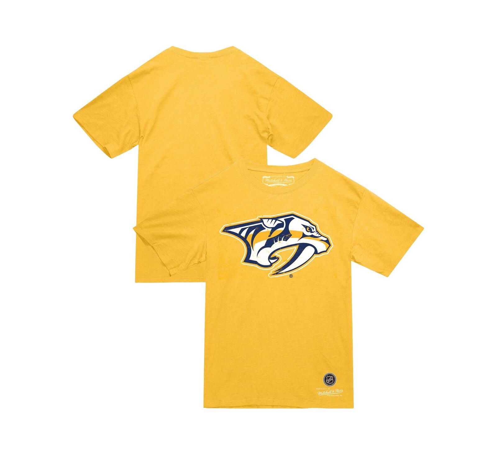 Mitchell & Ness Men's Gold Nashville Predators Heritage T-Shirt