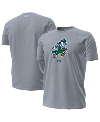 Мужская футболка Under Armour Notre Dame Fighting Irish Leprechaun Performance серая
