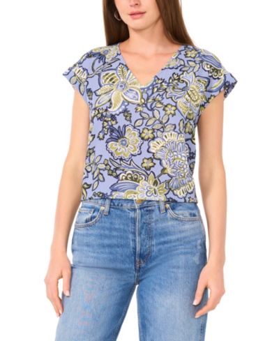 Vince Camuto Women's V-Neck Drop Shoulder Top