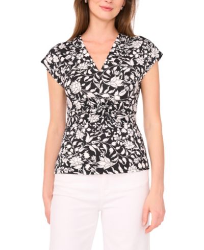 Женский топ Vince Camuto V-Neck с коротким рукавом
