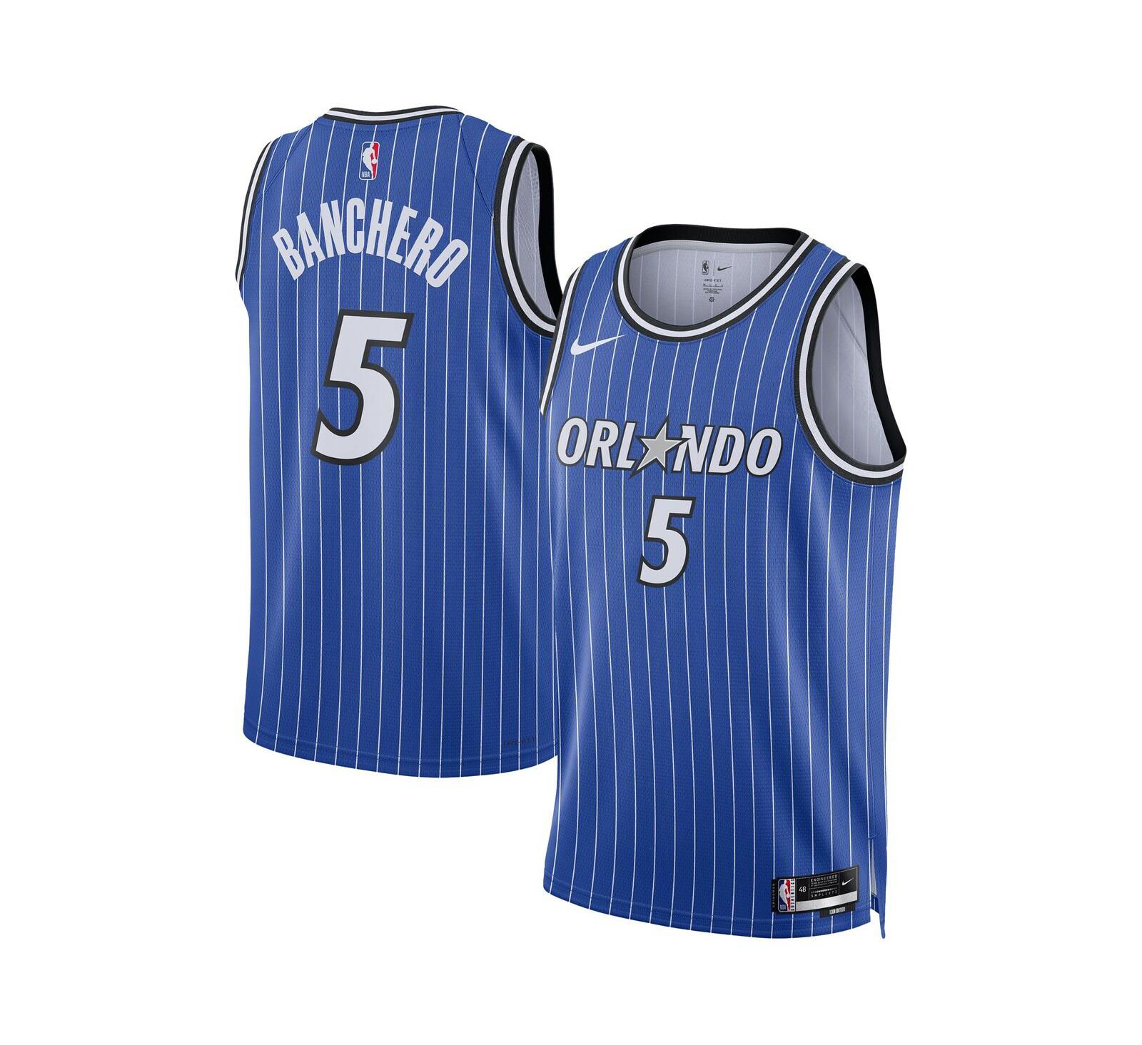 Nike Мужская и Женская джерси Paolo Banchero Blue Orlando Magic Swingman Player Icon Edition
