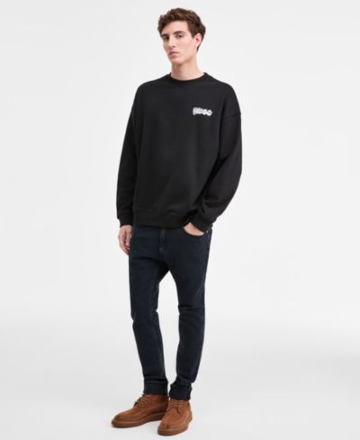Мужской свитшот Hugo by Hugo Boss из хлопка с логотипом Nyrocrew