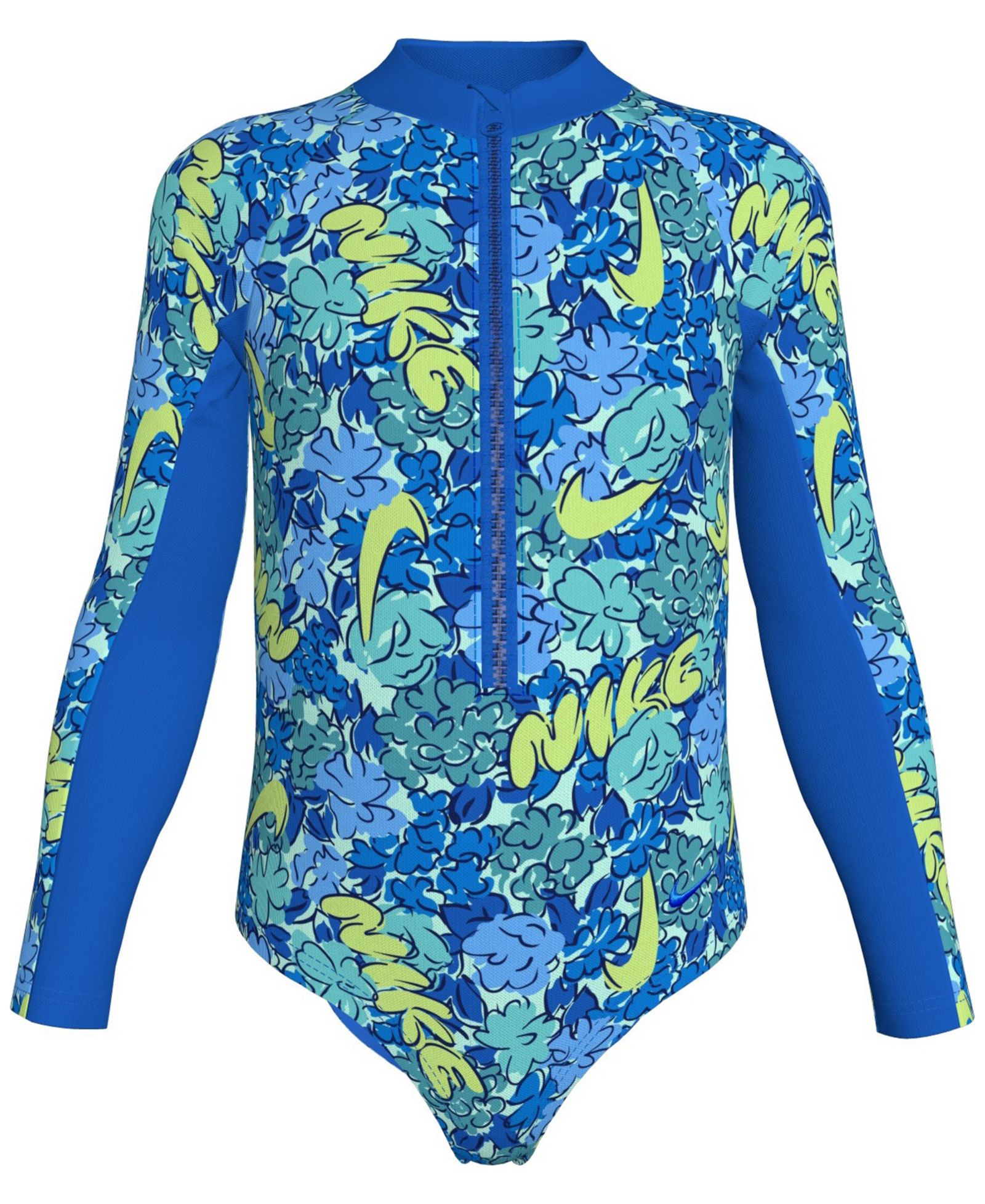 Nike Детский купальник с цветочным принтом Doodle, с длинным рукавом, 4-6X