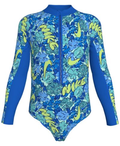 Nike Детский купальник с цветочным принтом Doodle, с длинным рукавом, 4-6X