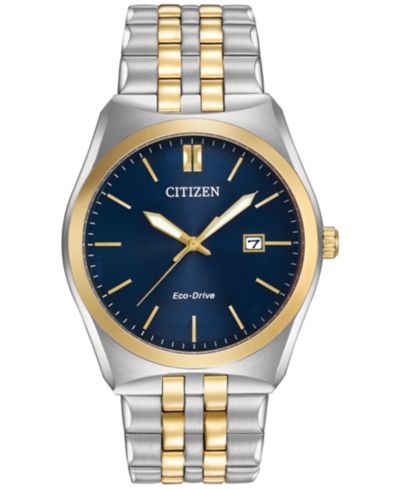 Citizen Мужские часы Eco-Drive Two-Tone из нержавеющей стали с браслетом 40mm BM7334-58L