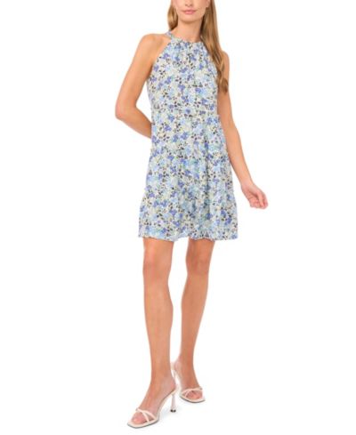 CeCe Women's Tiered Halter Dress