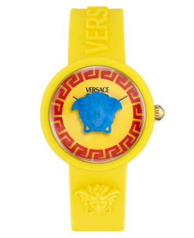Versace часы детские Medusa Pop, желтый силиконовый ремешок, 32mm