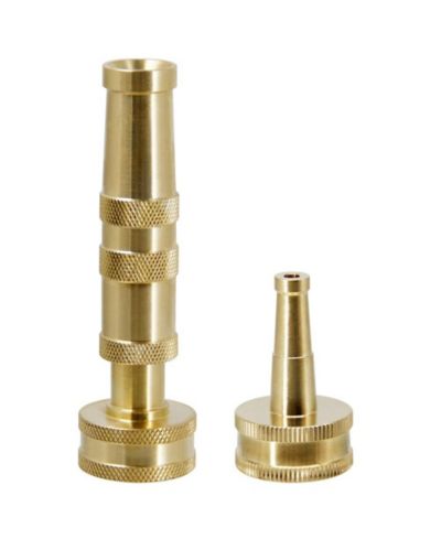 TWINKLE STAR Solid Brass Heavy Duty Adjustable Twist Hose Nozzle Jet Sweeper