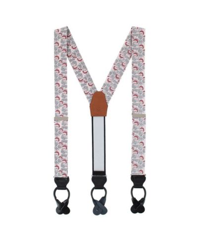 Мужские подтяжки TRAFALGAR Santa Claus Is Watching Silk Novelty Button End