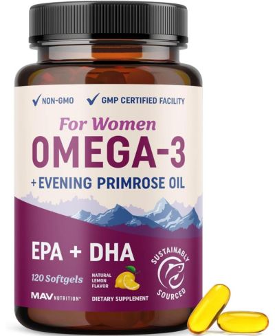 MAV Nutrition Omega 3 for Women Softgels, 120ct