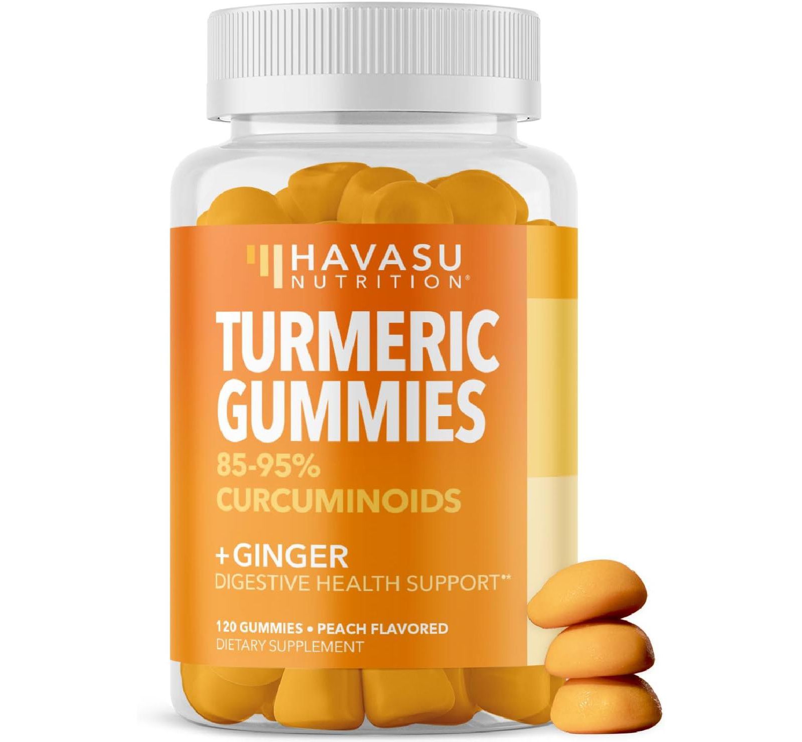 Havasu Nutrition жевательные мармеладки с куркумой и имбирем, персик, 120 шт
