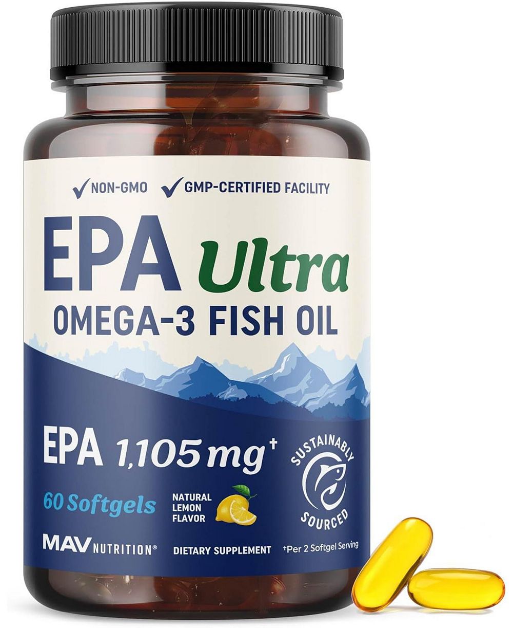 MAV Nutrition мягкие капсулы рыбьего жира High EPA, 60 шт
