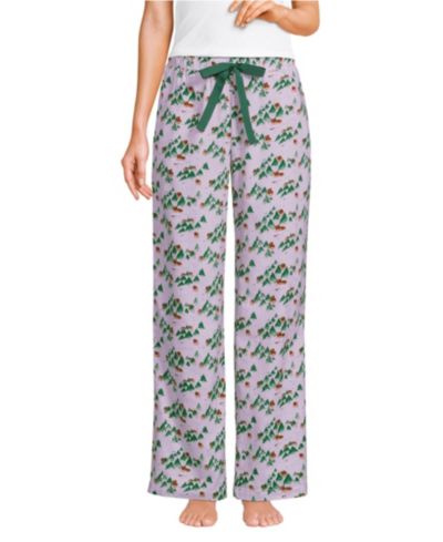 Lands' End Women's Flannel Wide Leg Sleep Pants