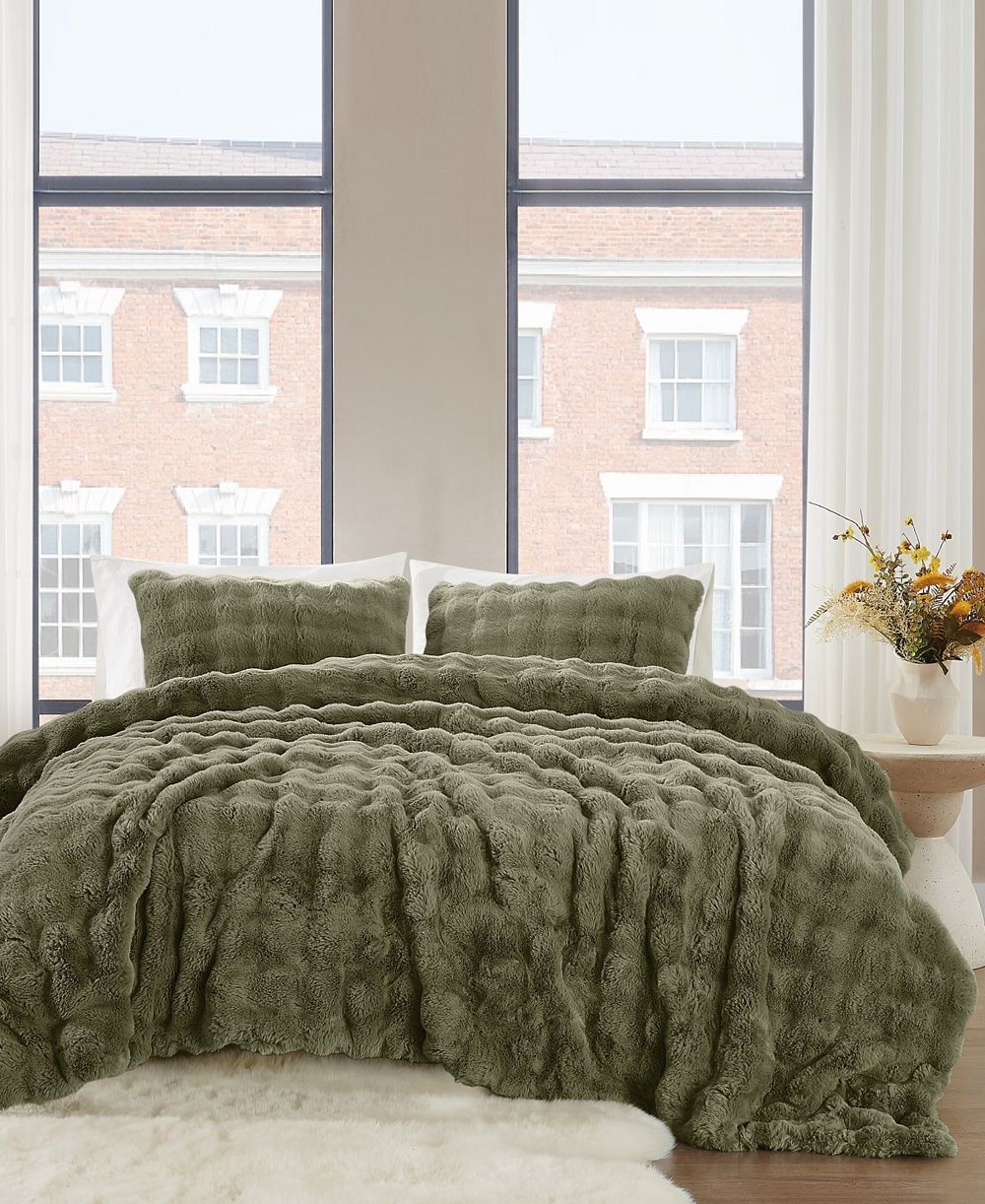 Комплект из 3 одеял Brooklyn Loom Bubble Faux Fur, King