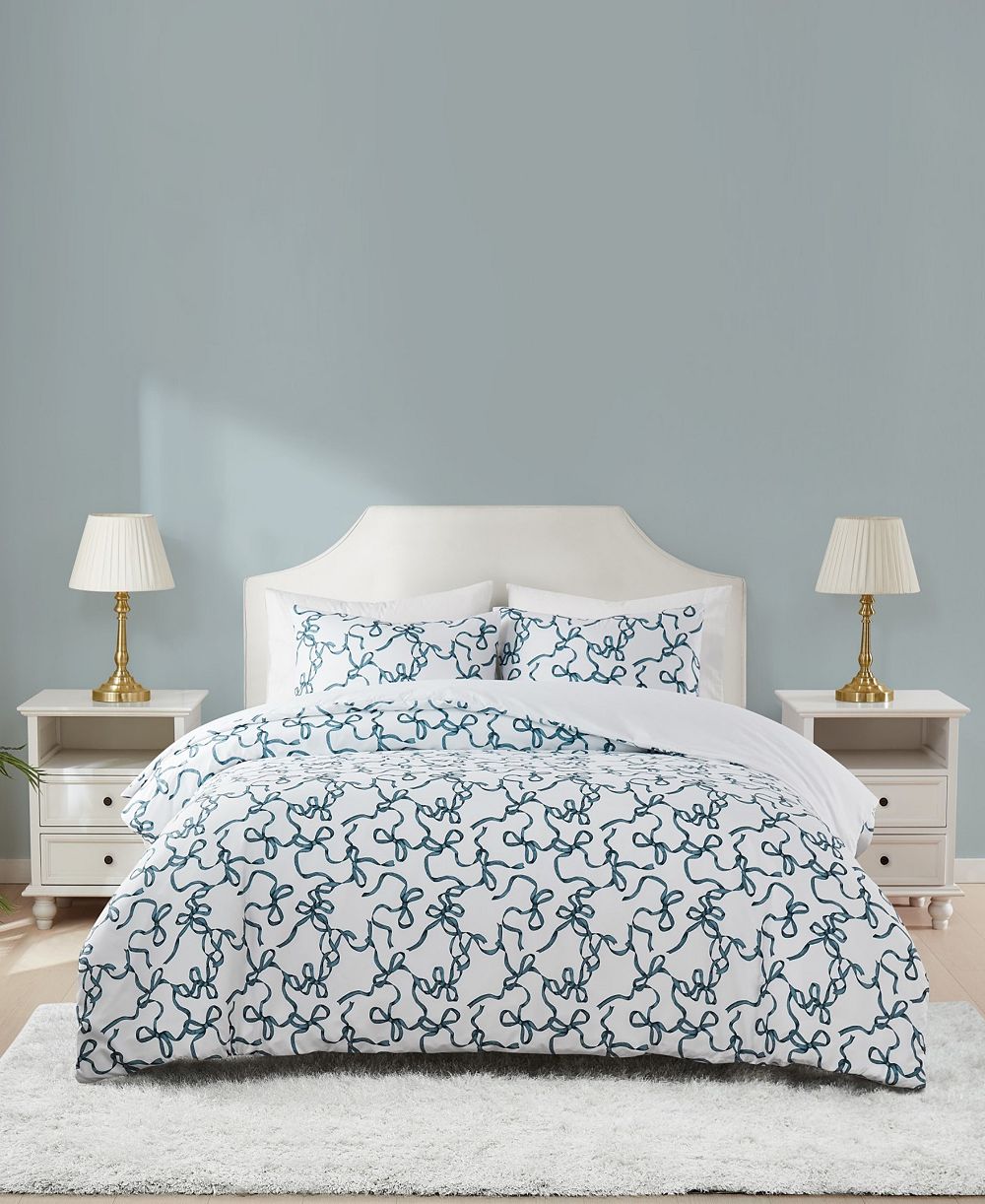 Truly Soft Printed Bow Whimsy 3-Pc. Duvet Set, Full/Queen