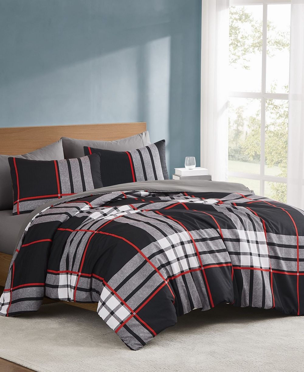 Truly Soft Danbury Plaid 3-Pc. Duvet Set, King