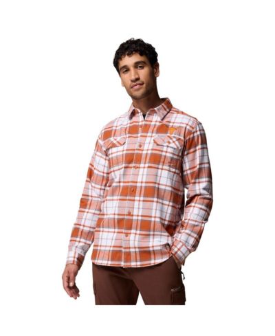 Мужская фланелевая рубашка Columbia Texas Longhorns с длинным рукавом