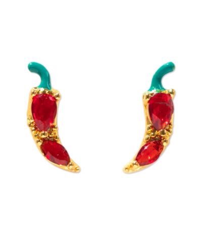 Серьги-гвоздики Girls Crew Crystal Red Hot Chili Pepper