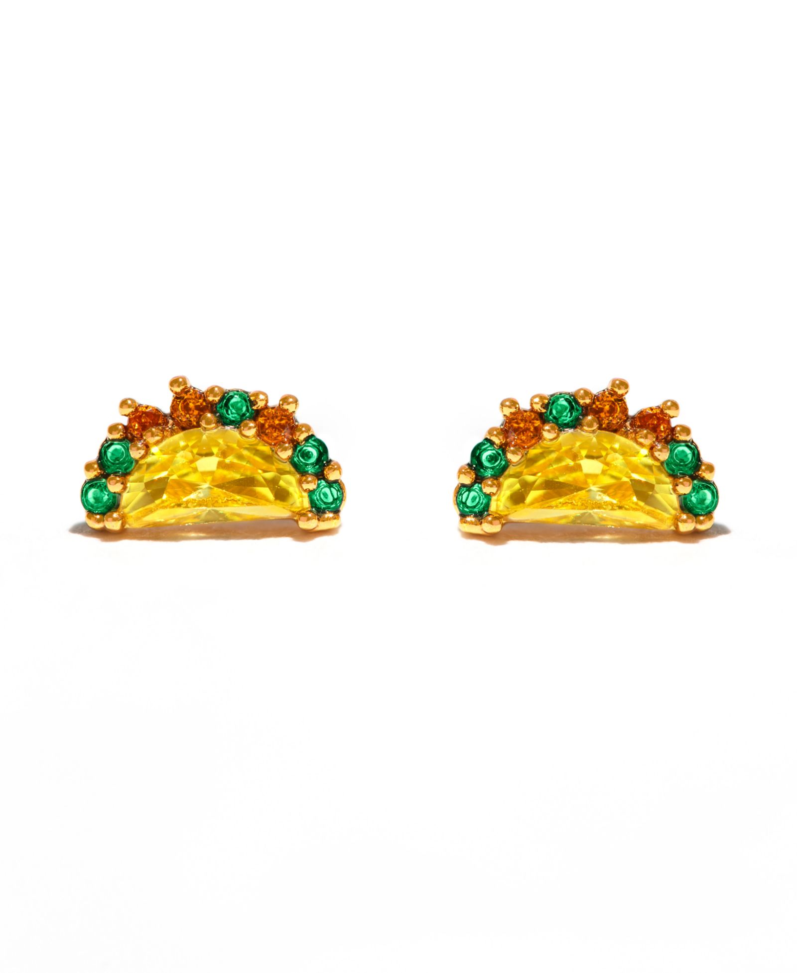 Girls Crew Crystal Multi-Color Taco Tuesday Studs