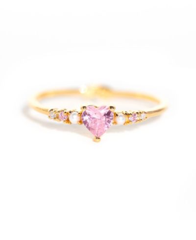 Girls Crew Crystal Heart is Full Ring