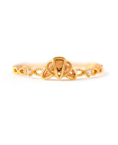 Girls Crew Crystal Croissant Ring