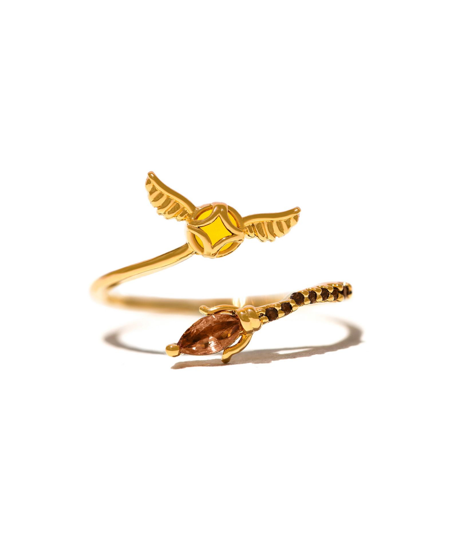 Girls Crew Harry Potter Golden Snitch Adjustable Crystal Ring